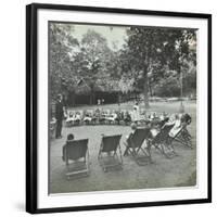 Reading Lesson Outside, Bostall Woods Open Air School, London, 1907-null-Framed Photographic Print