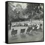 Reading Lesson Outside, Bostall Woods Open Air School, London, 1907-null-Framed Stretched Canvas