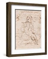 Reading Madonna And Child in a Landscape Betweem Two Cherub Heads-Raphael-Framed Giclee Print