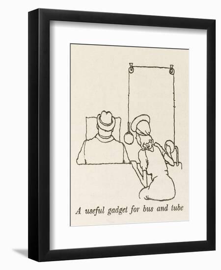 Reading Mirror-William Heath Robinson-Framed Art Print