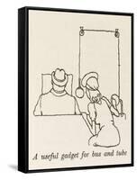Reading Mirror-William Heath Robinson-Framed Stretched Canvas