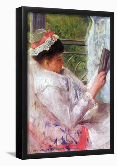 Reading Mrs.Lydia Cassat by Cassat Art Print Poster-null-Framed Poster