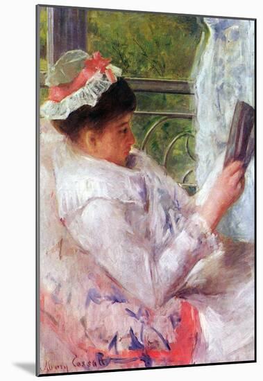 Reading Mrs.Lydia Cassat by Cassat Art Print Poster-null-Mounted Poster