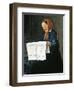 Reading Newspaper-Adriano Cecioni-Framed Giclee Print