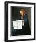 Reading Newspaper-Adriano Cecioni-Framed Giclee Print