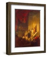 Reading of the Law in a Synagogue-Solomon Alexander Hart-Framed Giclee Print