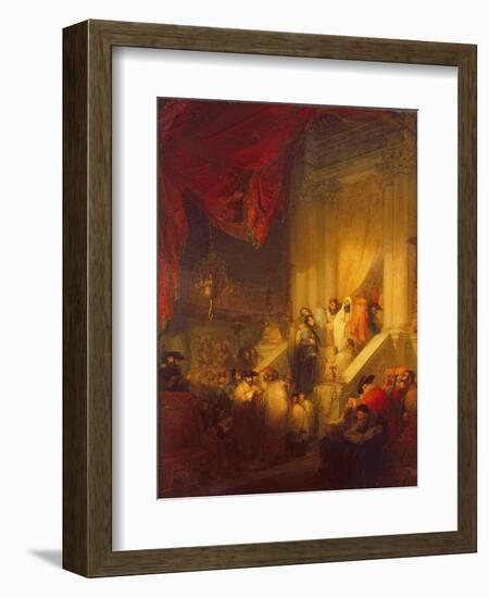 Reading of the Law in a Synagogue-Solomon Alexander Hart-Framed Giclee Print