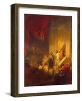 Reading of the Law in a Synagogue-Solomon Alexander Hart-Framed Giclee Print