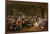 Reading of the Tragedy "L'Orphelin De La Chine" in the Salon of Madame Geoffrin-Anicet-Charles Lemonnier-Framed Giclee Print