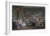 Reading of the Tragedy of Voltaire in Thesalon of Mrs. Jeoffrin-Anicet-Charles Lemonnier-Framed Giclee Print