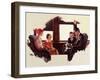 Reading on the Railroad-Dan Content-Framed Giclee Print