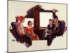 Reading on the Railroad-Dan Content-Mounted Giclee Print