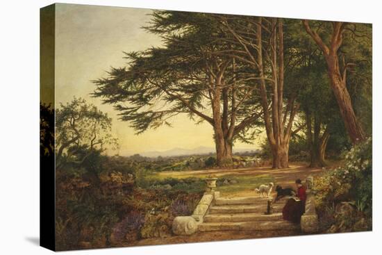 Reading on the Terrace Steps-Benjamin Williams Leader-Stretched Canvas