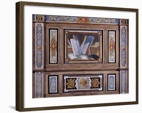 Reading, Paneling Painted-Jean Mosnier-Framed Giclee Print