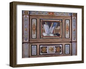 Reading, Paneling Painted-Jean Mosnier-Framed Giclee Print