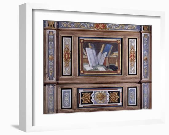 Reading, Paneling Painted-Jean Mosnier-Framed Giclee Print