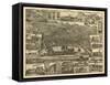 Reading, Pennsylvania - Panoramic Map-Lantern Press-Framed Stretched Canvas