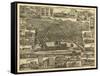 Reading, Pennsylvania - Panoramic Map-Lantern Press-Framed Stretched Canvas