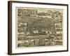 Reading, Pennsylvania - Panoramic Map-Lantern Press-Framed Art Print