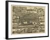 Reading, Pennsylvania - Panoramic Map-Lantern Press-Framed Art Print