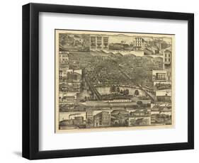 Reading, Pennsylvania - Panoramic Map-Lantern Press-Framed Art Print