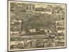 Reading, Pennsylvania - Panoramic Map-Lantern Press-Mounted Art Print