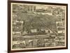 Reading, Pennsylvania - Panoramic Map-Lantern Press-Framed Art Print