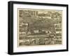 Reading, Pennsylvania - Panoramic Map-Lantern Press-Framed Art Print