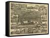 Reading, Pennsylvania - Panoramic Map-Lantern Press-Framed Stretched Canvas