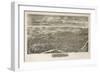 Reading, Pennsylvania - Panoramic Map-Lantern Press-Framed Art Print