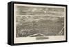 Reading, Pennsylvania - Panoramic Map-Lantern Press-Framed Stretched Canvas