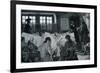 Reading room of a New York coffee house-Howard Pyle-Framed Giclee Print