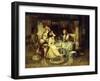Reading Tea Leaves, (Oil on Canvas)-Harry Herman Roseland-Framed Giclee Print