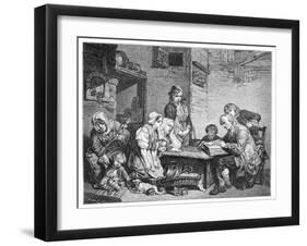 Reading the Bible, 1885-FV Martens-Framed Giclee Print