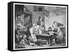 Reading the Bible, 1885-FV Martens-Framed Stretched Canvas