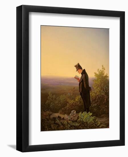 Reading the Breviary, the Evening-Carl Spitzweg-Framed Giclee Print