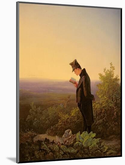 Reading the Breviary, the Evening-Carl Spitzweg-Mounted Giclee Print