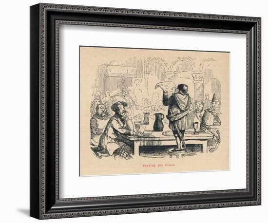 'Reading the Dream', c1860, (c1860)-John Leech-Framed Giclee Print