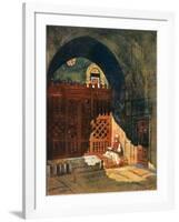 Reading the Koran in a Mosque, Cairo, Egypt, 1928-Louis Cabanes-Framed Giclee Print