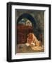 Reading the Koran in a Mosque, Cairo, Egypt, 1928-Louis Cabanes-Framed Giclee Print