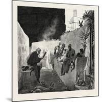 Reading the Koran in an Ancient Temple. Egypt, 1879-null-Mounted Giclee Print