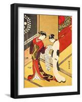 Reading the Letter, C1750-Suzuki Harunobu-Framed Giclee Print