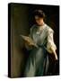Reading the Letter-Thomas Benjamin Kennington-Stretched Canvas