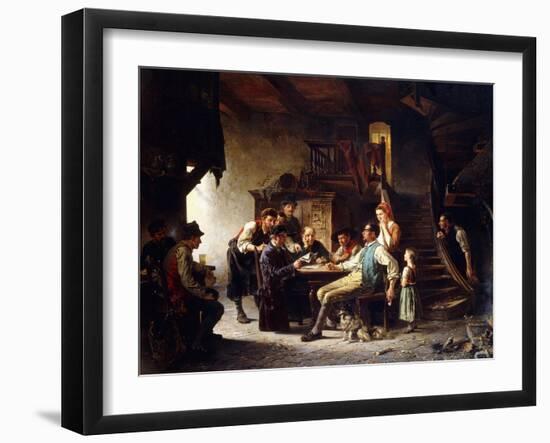 Reading the News, 1887-Charles Meer Webb-Framed Premium Giclee Print