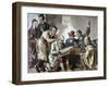 Reading the Newspaper in the Tavern, Colored Engraving, 1876.-Prisma Archivo-Framed Photographic Print