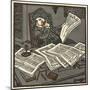Reading the Papers-Erich Schilling-Mounted Art Print