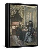 Reading the Tarot Cards-null-Framed Stretched Canvas