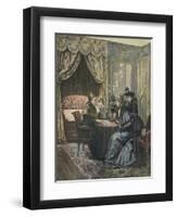 Reading the Tarot Cards-null-Framed Art Print