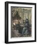 Reading the Tarot Cards-null-Framed Art Print