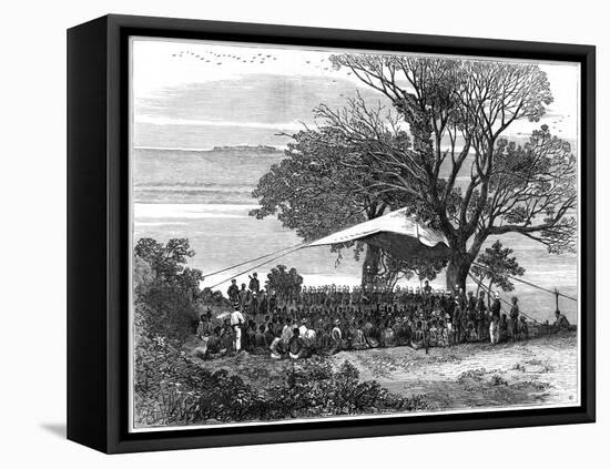 Reading the Ultimatum on the Banks of the Tugela, the Zulu War in the South, 1879-null-Framed Stretched Canvas